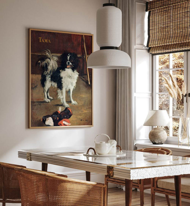 THE JAPANESE DOG , VINTAGE PAINTINGS