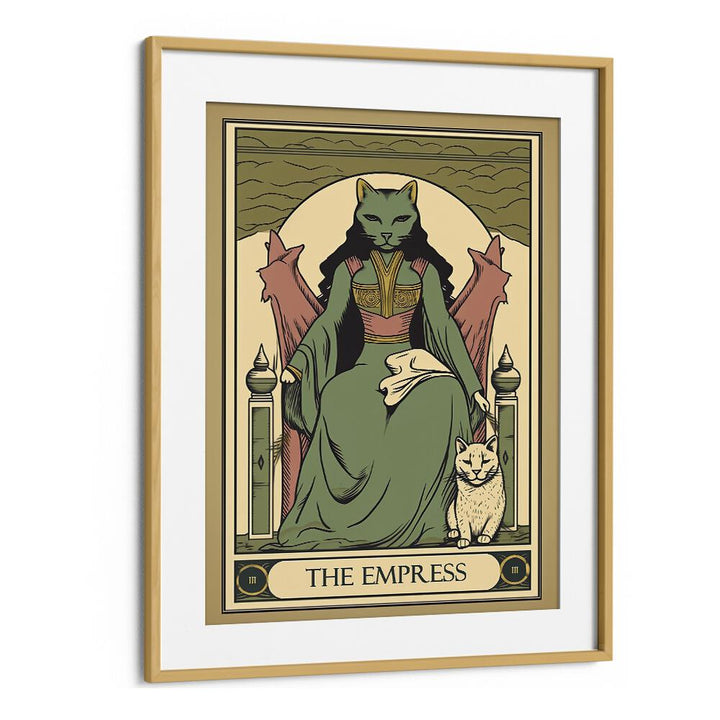 Tarot Card The Empress Zodiac & Tarot Art Artwork in Oak Wood Frame With Mount