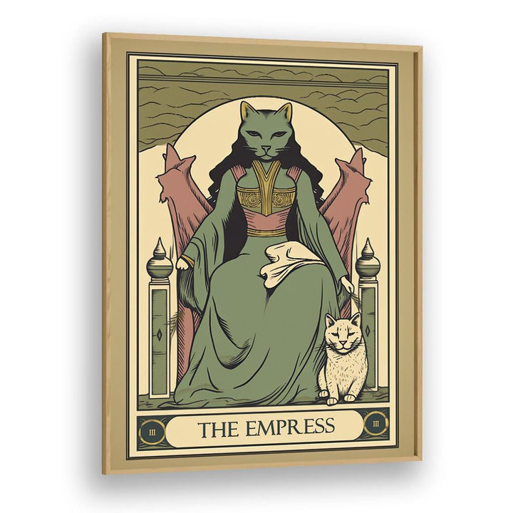 Tarot Card The Empress Zodiac & Tarot Art Artwork in Oak Wood Plain Frame