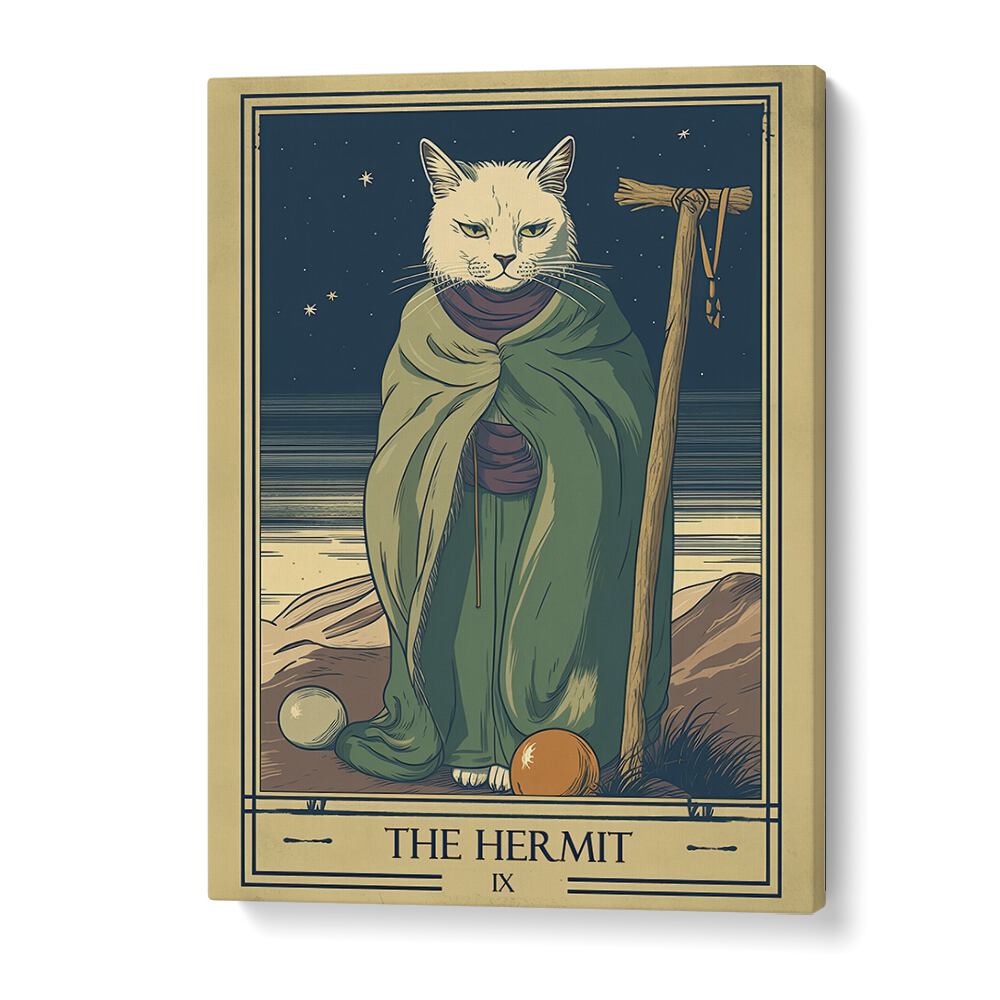 Tarot Card The Hermit Zodiac & Tarot Art Artwork in Gallery Wrap