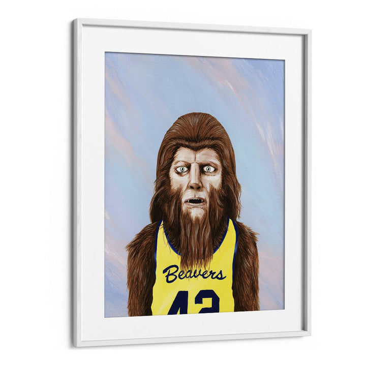 Teen Wolf Pop Art Artwork in White Frame With Mount