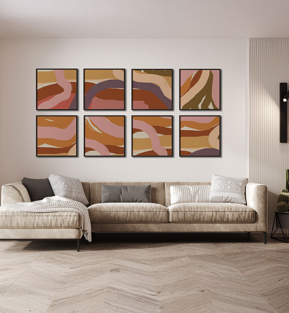 TERRACOTTA CURRENTS GALLERY WALL , GALLERY WALLS & SETS