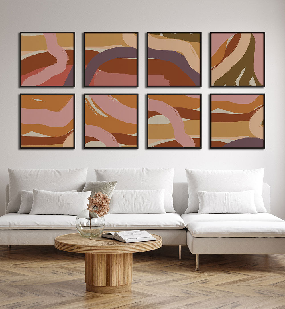 TERRACOTTA CURRENTS GALLERY WALL , GALLERY WALLS & SETS