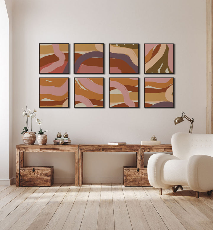 TERRACOTTA CURRENTS GALLERY WALL , GALLERY WALLS & SETS