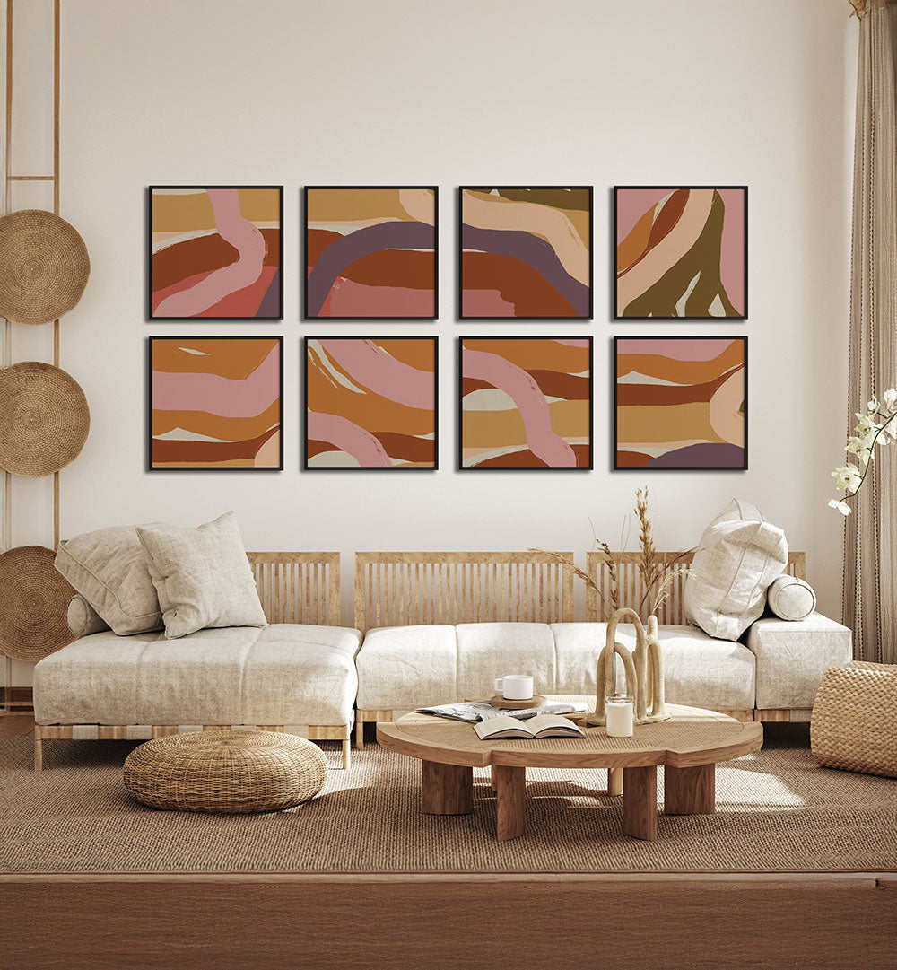 TERRACOTTA CURRENTS GALLERY WALL , GALLERY WALLS & SETS