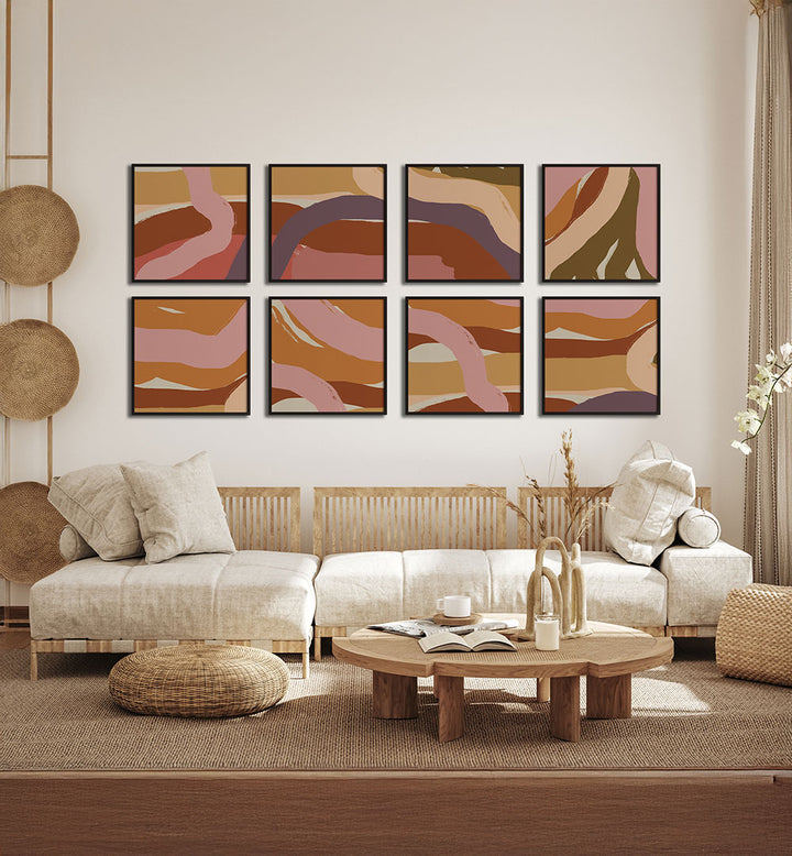 TERRACOTTA CURRENTS GALLERY WALL , GALLERY WALLS & SETS