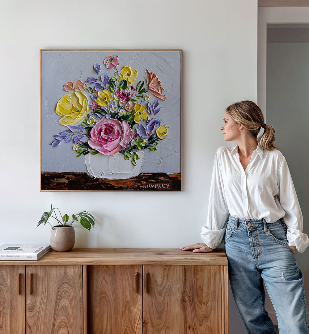 TEXTURED FLOWER STILL LIFE