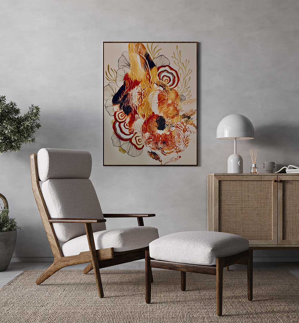Beautiful TEXTURED REEF KOI, BEACH PAINTINGS adding serene coastal vibes to your living space. Perfect for relaxation.