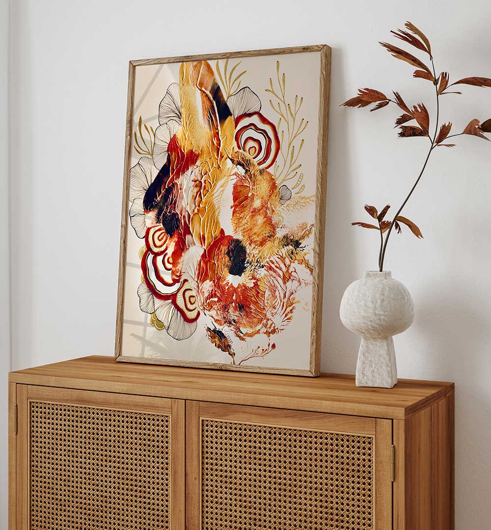Vibrant TEXTURED REEF KOI, BEACH PAINTINGS enhance your coastal decor, bringing serene ocean vibes to your home.