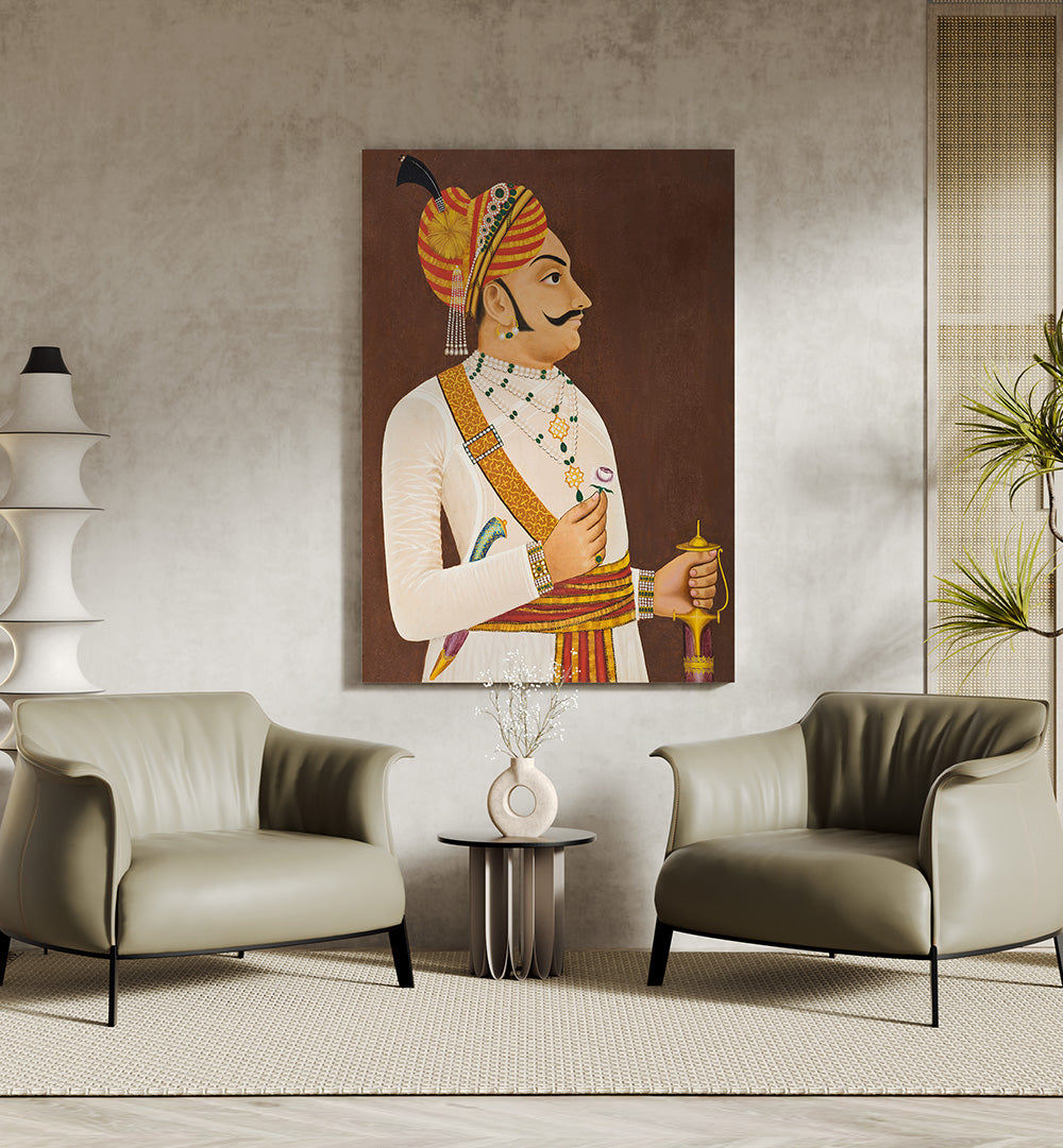 THAKUR YASWANTA SINGH (REIGNED 1688-1707) , INDIAN ART PAINTINGS