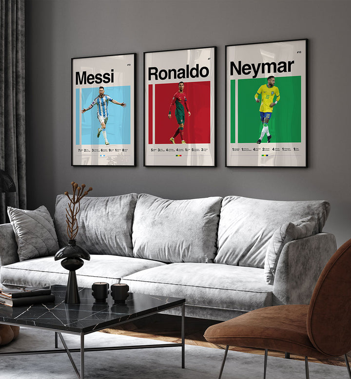 THE GOAT TRIO , SET OF 3 PAINTINGS
