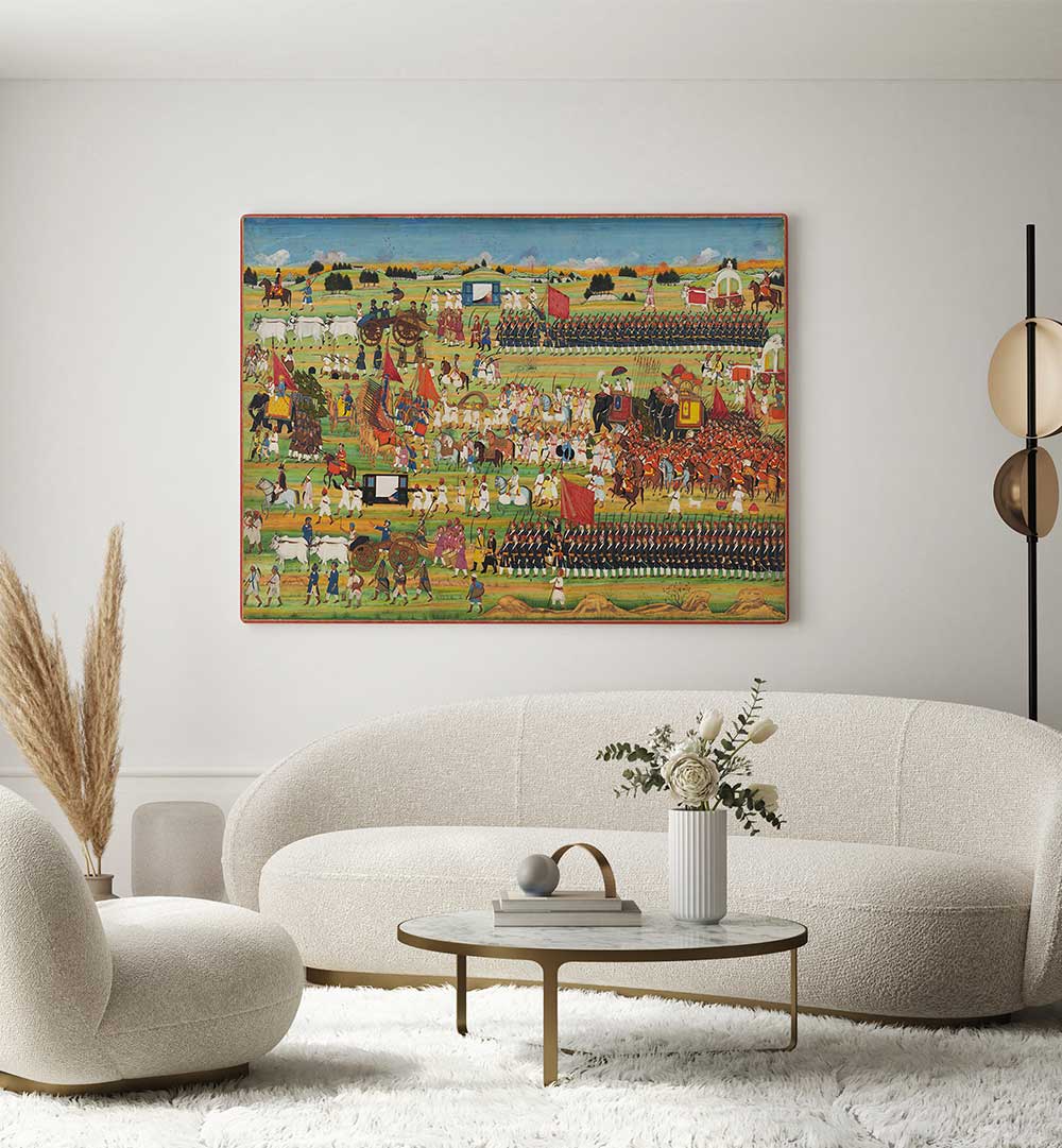 THE GRAND IMPERIAL PROCESSION , INDIAN ART PAINTINGS