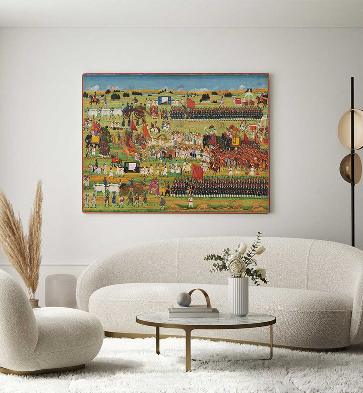 THE GRAND IMPERIAL PROCESSION , INDIAN ART PAINTINGS