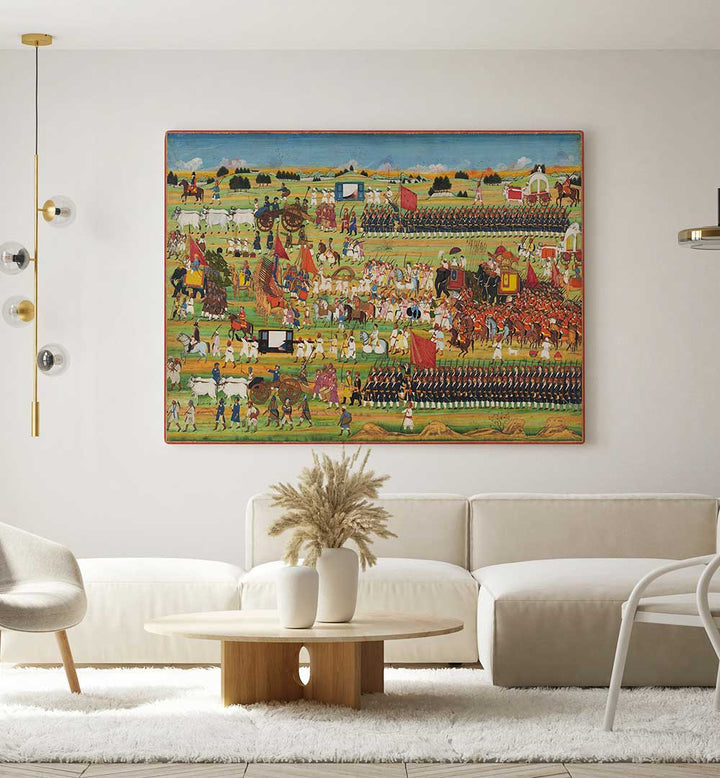 THE GRAND IMPERIAL PROCESSION , INDIAN ART PAINTINGS