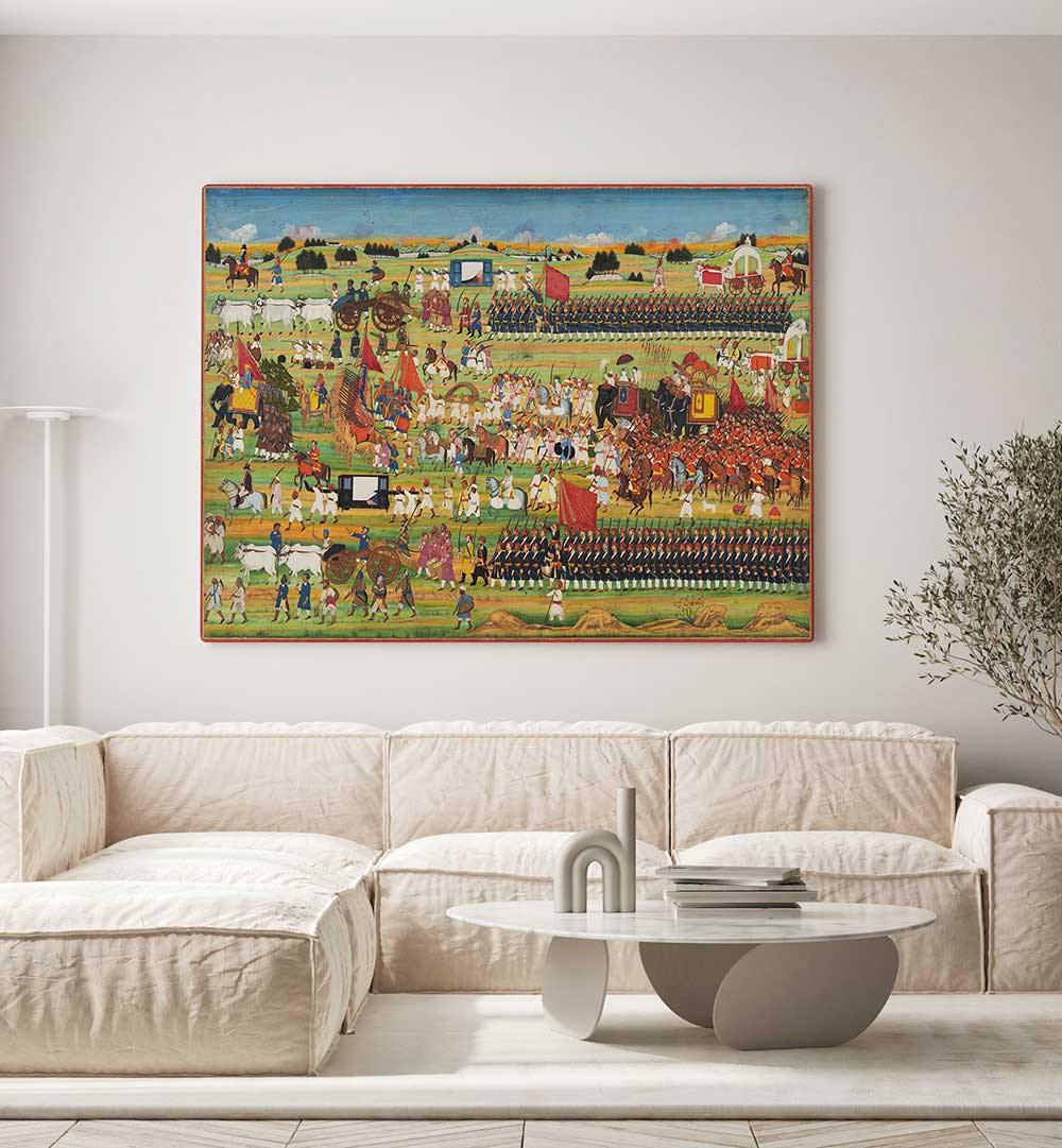 THE GRAND IMPERIAL PROCESSION , INDIAN ART PAINTINGS