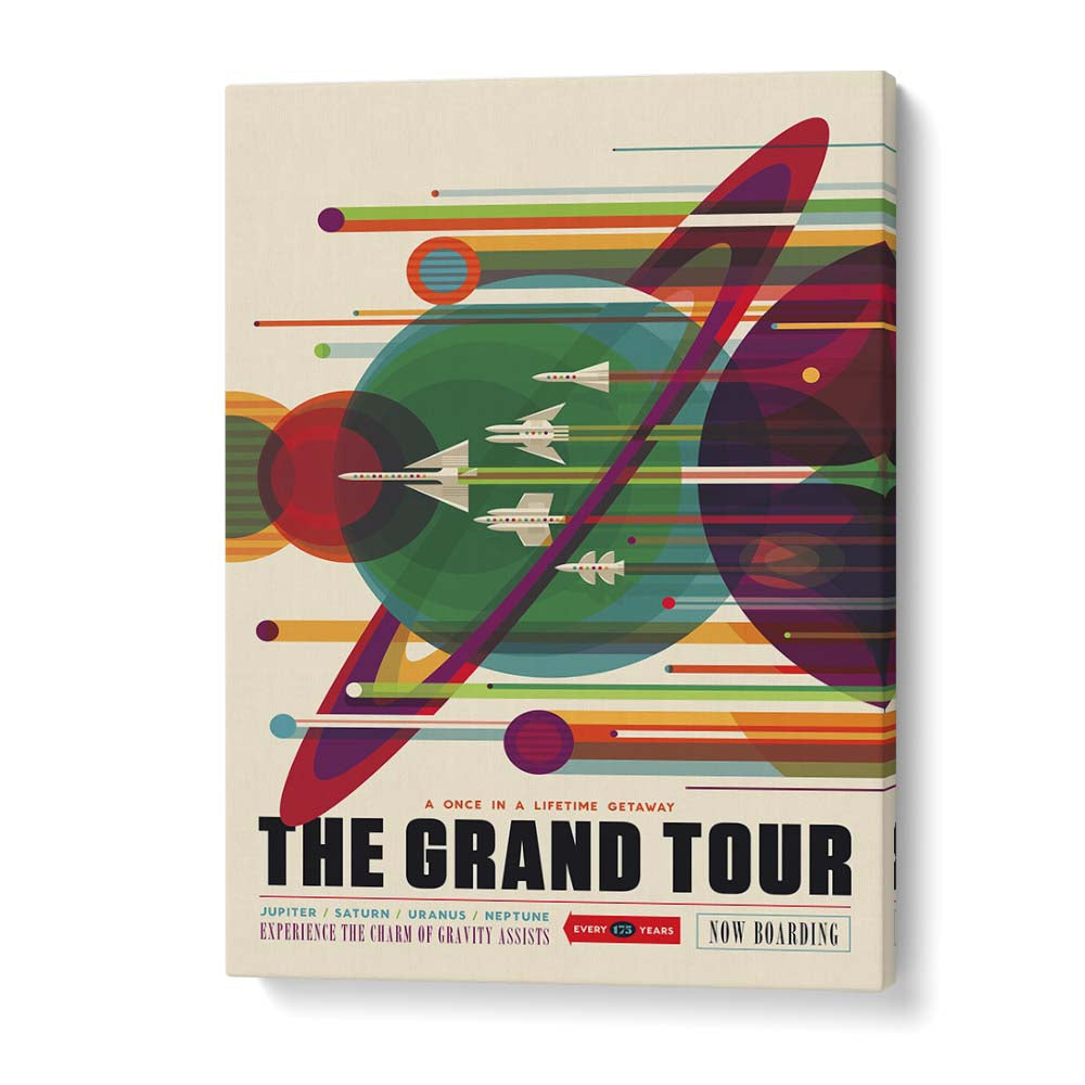 The Grand Tour Astronaut & Nasa Paintings, Space Art Prints Artwork in Gallery Wrap
