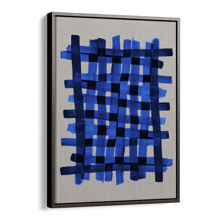 The Grid V By Mareike Bohmer Abstract Art Artwork in Black Floater Frame
