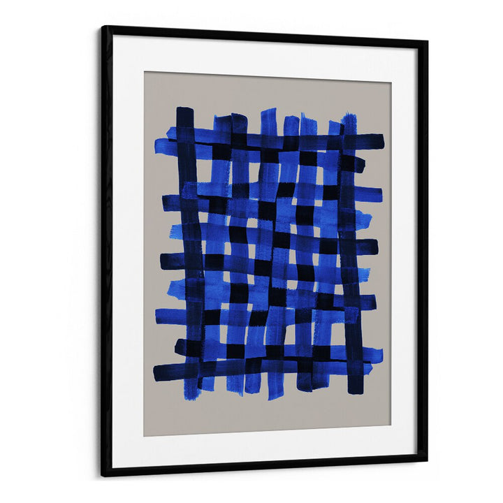 The Grid V By Mareike Bohmer Abstract Art Artwork in Black Frame With Mount
