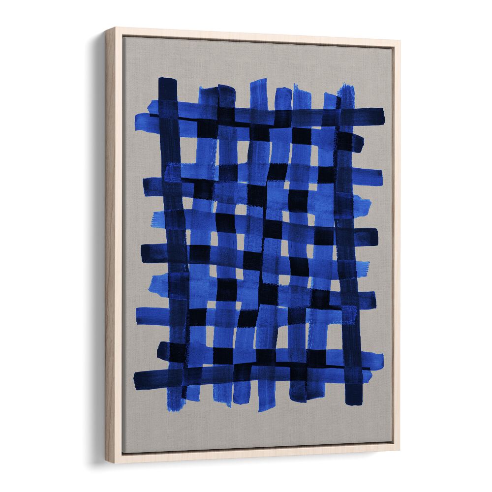 The Grid V By Mareike Bohmer Abstract Art Artwork in Oak Wood Floater Frame
