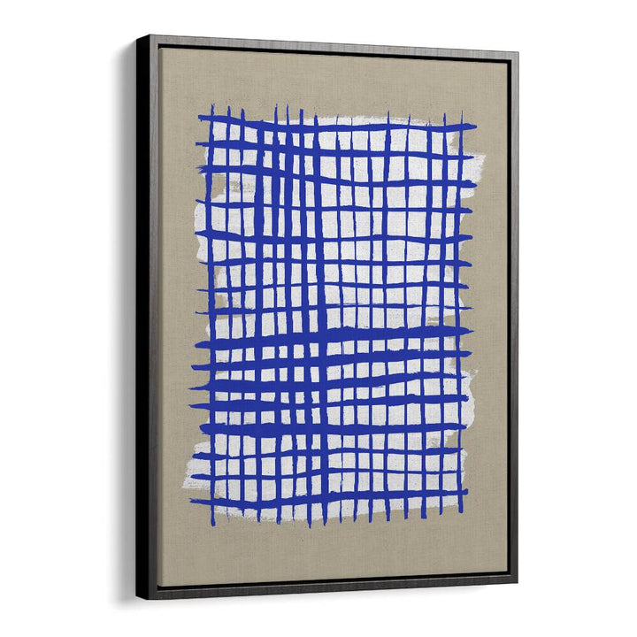 The Grid Viii By Mareike Bohmer Abstract Art Artwork in Black Floater Frame
