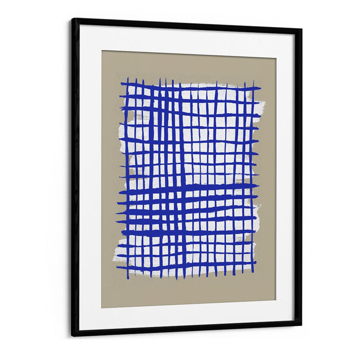 The Grid Viii By Mareike Bohmer Abstract Art Artwork in Black Frame With Mount
