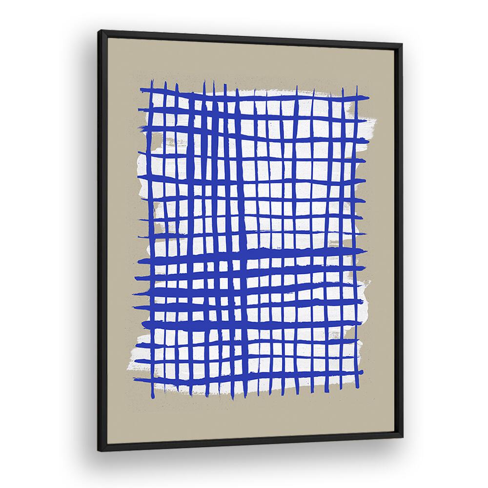 The Grid Viii By Mareike Bohmer Abstract art Artwork in Black Plain Frame
