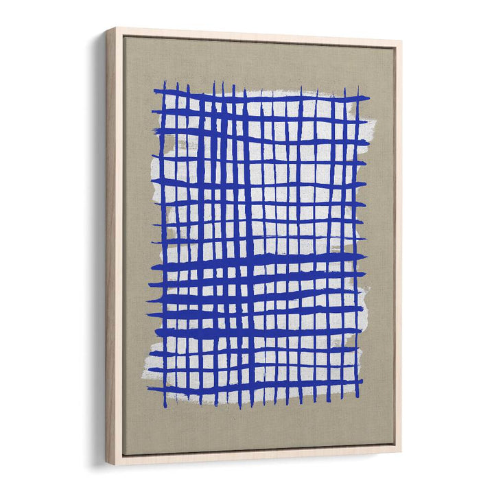 The Grid Viii By Mareike Bohmer Abstract Art Artwork in Oak Wood Floater Frame
