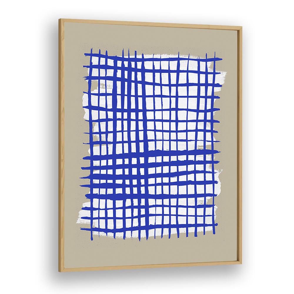 The Grid Viii By Mareike Bohmer Abstract Art Artwork in Oak Wood Plain Frame
