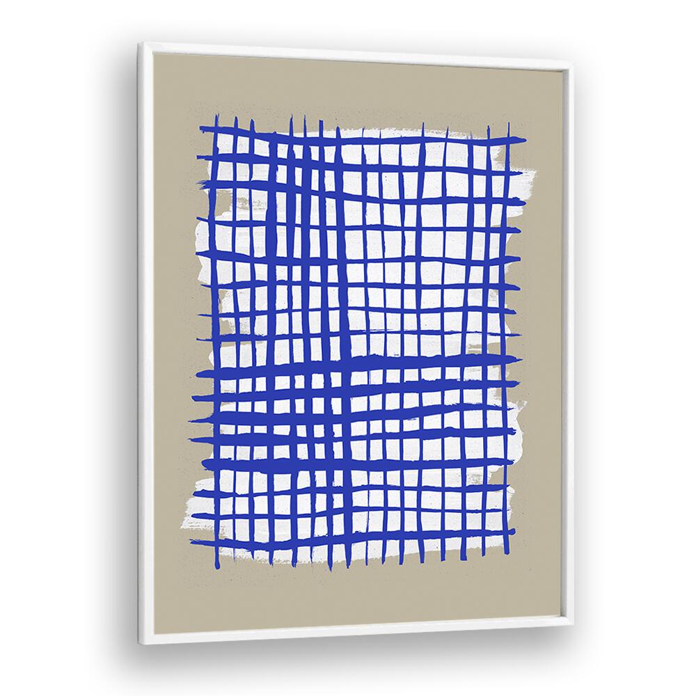 The Grid Viii By Mareike Bohmer Abstract art Artwork in White Plain Frame
