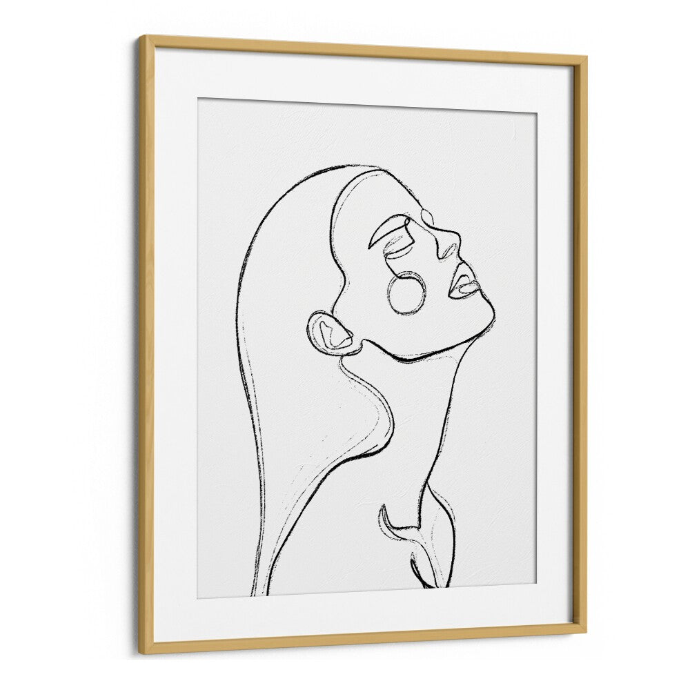 The Heat Line Art Artwork in Oak Wood Frame With Mount