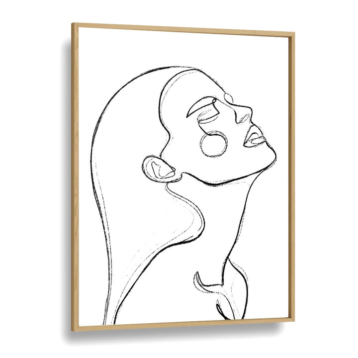 The Heat Line Art Artwork in Oak Wood Plain Frame