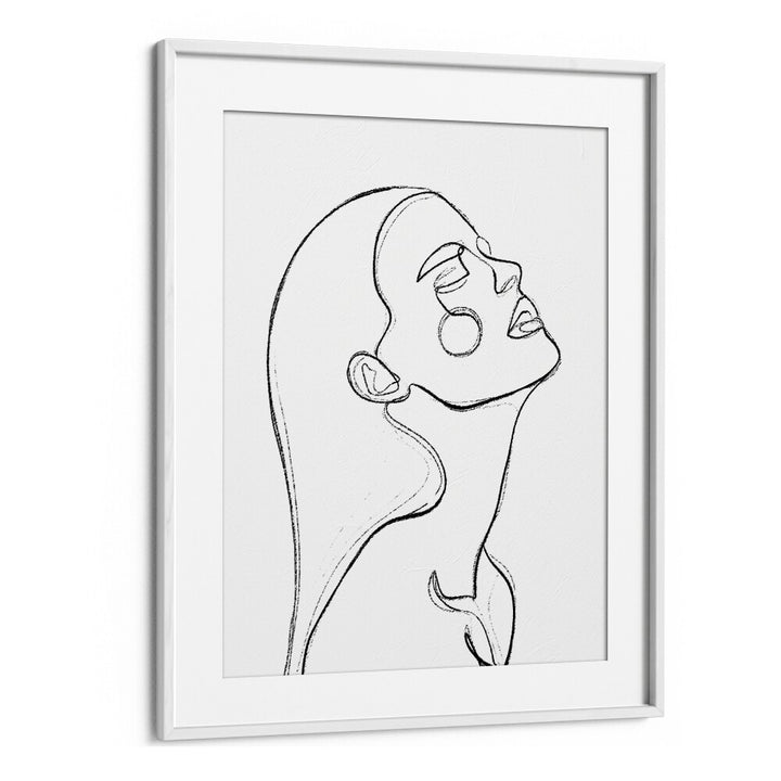 The Heat Line Art Artwork in White Frame With Mount