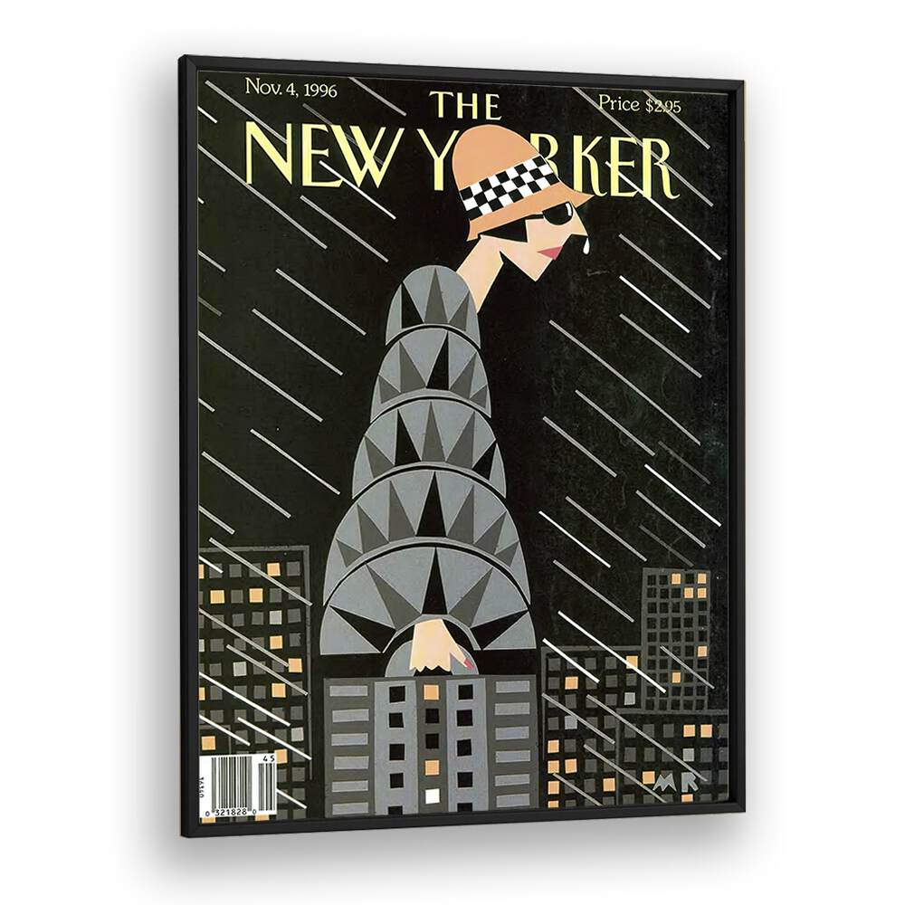 The Height Of Fashion By Michael Roberts - New Yorker Magazine  Nov 4 1996 Artwork  in Black Plain Frame
