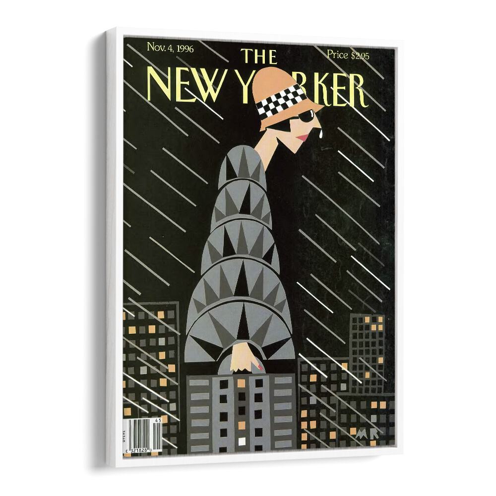 The Height Of Fashion By Michael Roberts - New Yorker Magazine  Nov 4 1996 Artwork in White Plain Frame  