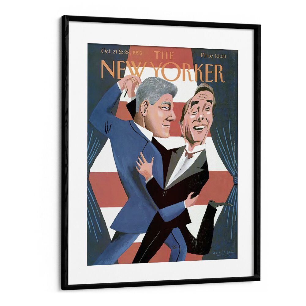 The Last Dance By Mark Ulriksen - New Yorker Magazine Cover Oct 21 1996  Artwork in Black Frame With Mount