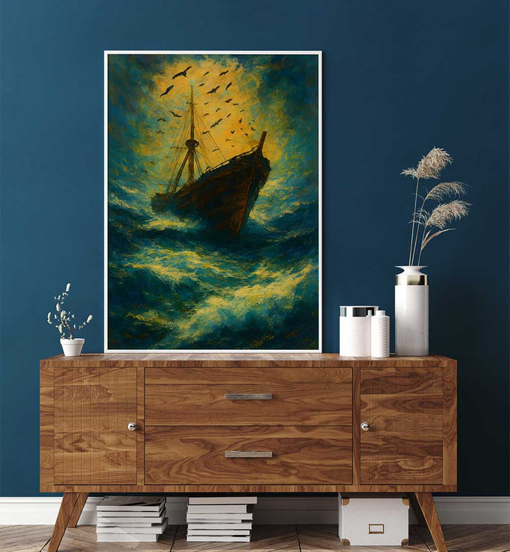 THE LAST DESCENT , EXPRESSIONISM PAINTINGS