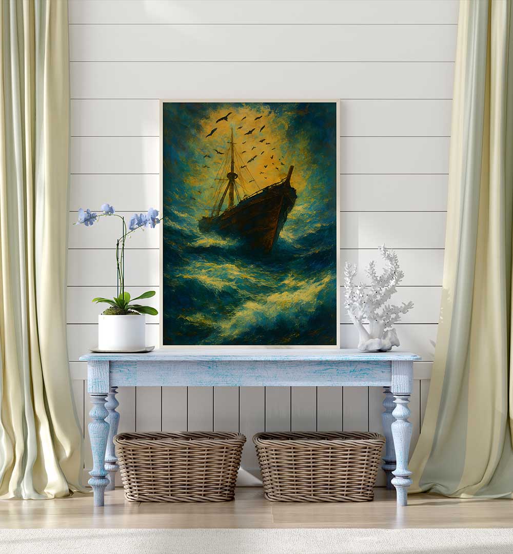 THE LAST DESCENT , EXPRESSIONISM PAINTINGS