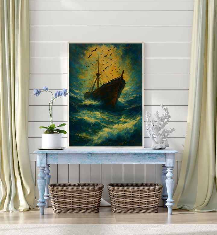 THE LAST DESCENT , EXPRESSIONISM PAINTINGS