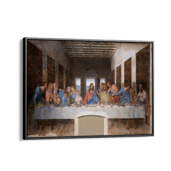 The Last Supper(1495-1498)Leonardo Da Vinci art painting Artwork in Black Floater Frame