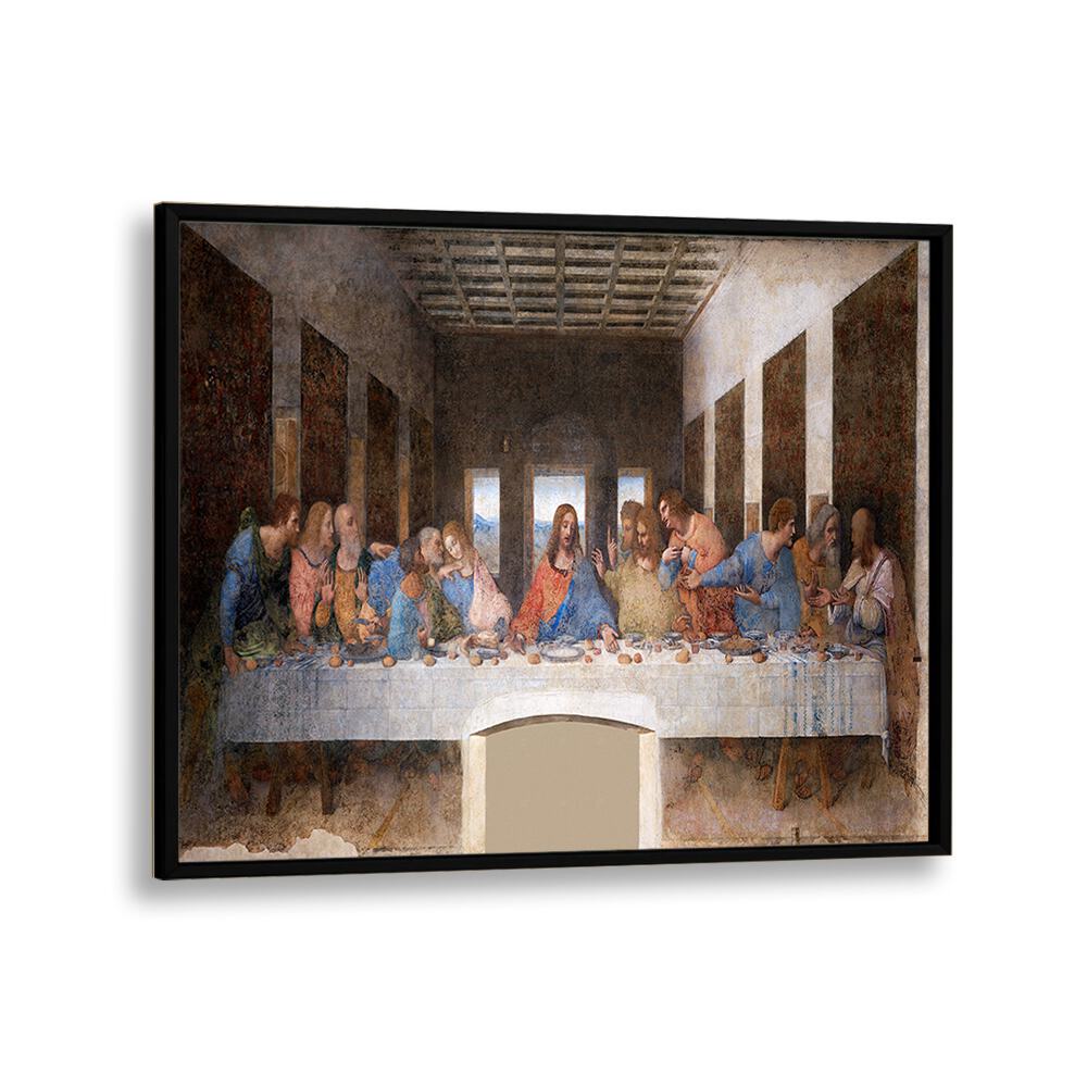 The Last Supper(1495-1498)Leonardo Da Vinci art painting Artwork in Black Plain Frame