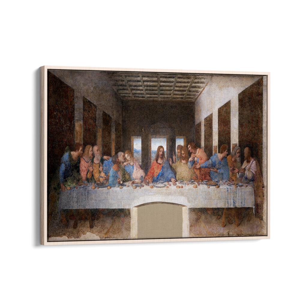 The Last Supper(1495-1498)Leonardo Da Vinci art painting Artwork in Oak Wood Floater Frame