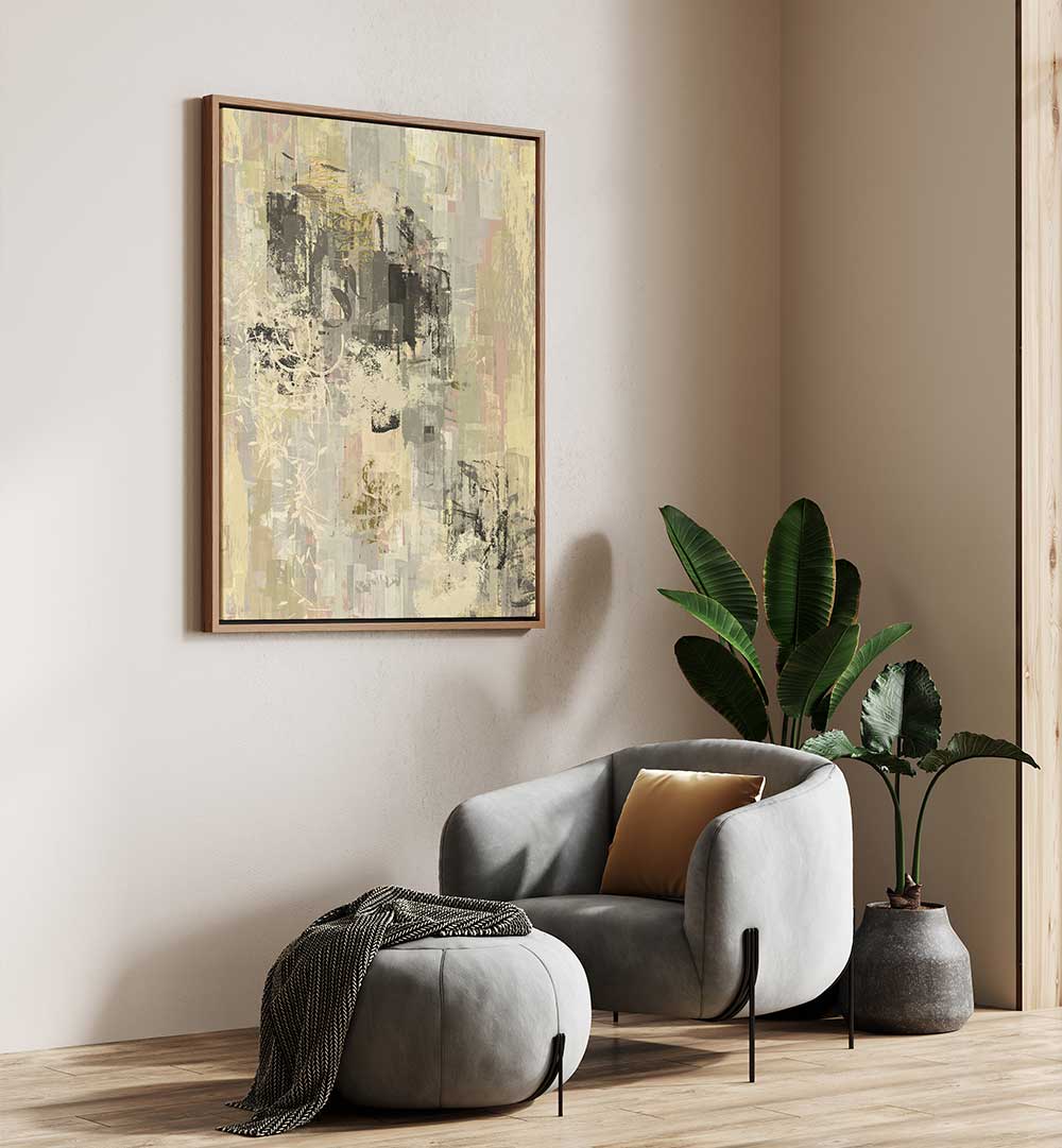 Stylish living room featuring THE MYTH, ABSTRACT PAINTINGS that enhance creativity and emotion in your home decor.