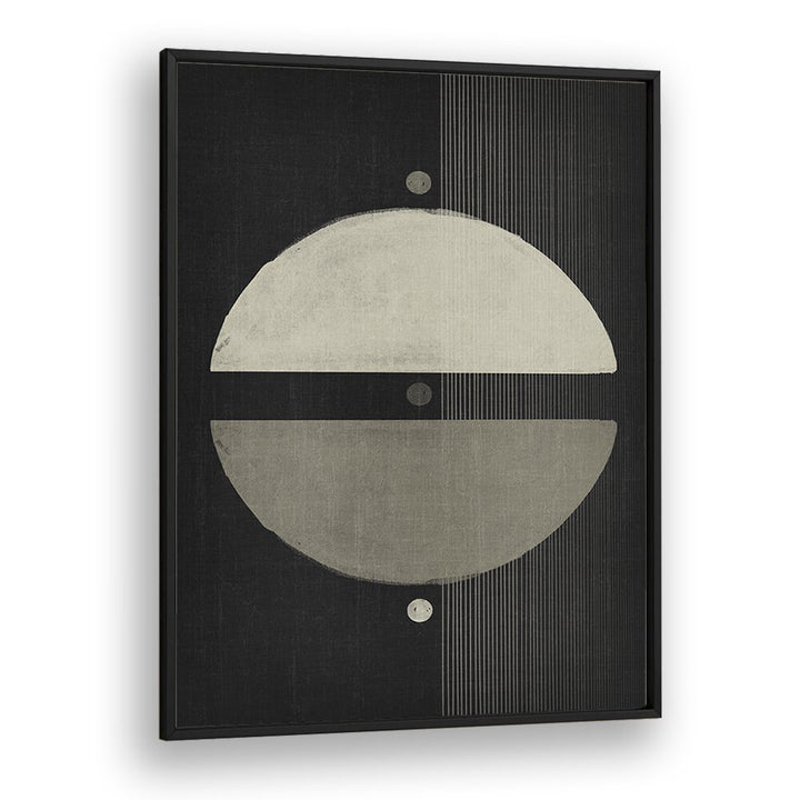 The Neutral Symmetry Geometric art Artwork in Black Plain Frame