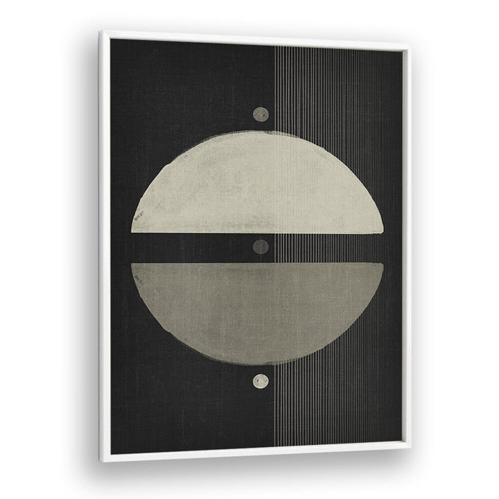 The Neutral Symmetry Geometric art Artwork in White Plain Frame