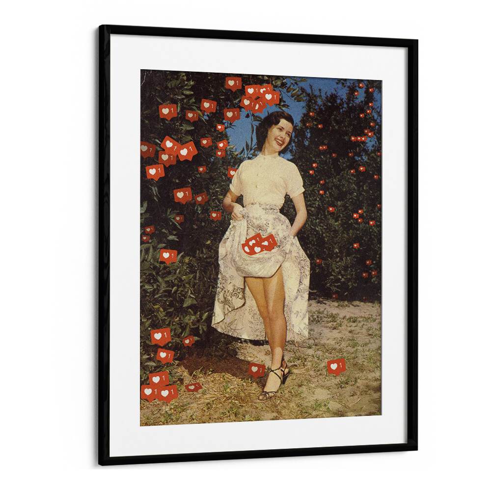 The Orchard Of Me  Surreal Painting Artwork  in Black Frame With Mount
