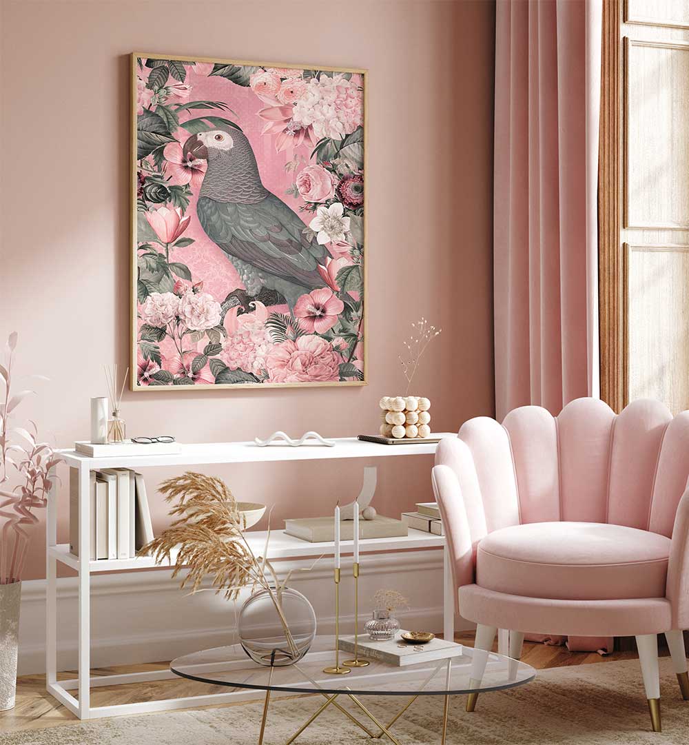 THE PARROTS PARADISE GARDEN I , ANIMAL PAINTINGS