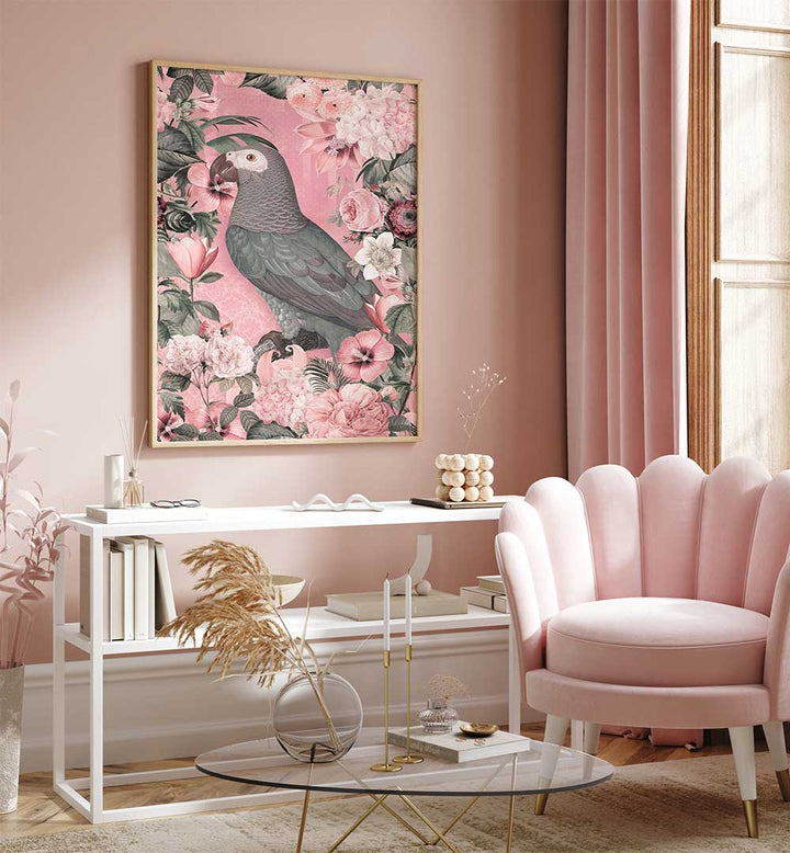 THE PARROTS PARADISE GARDEN I , ANIMAL PAINTINGS