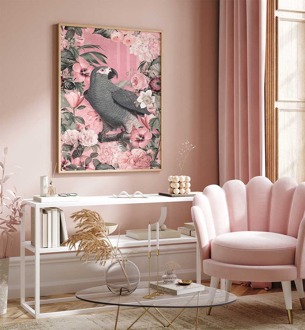 THE PARROTS PARADISE GARDEN II , ANIMAL PAINTINGS