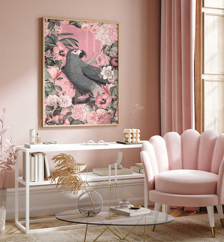 THE PARROTS PARADISE GARDEN II , ANIMAL PAINTINGS