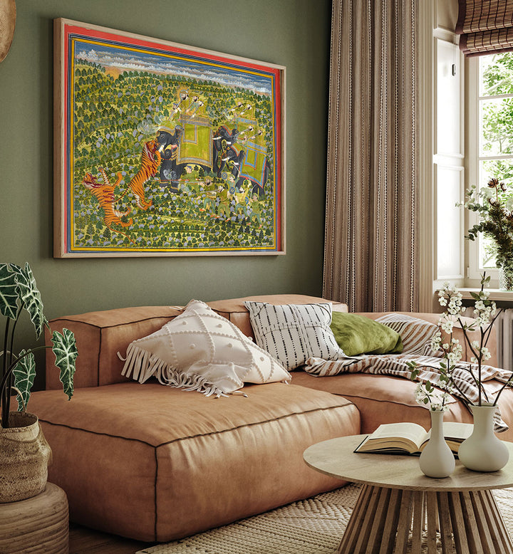 THE ROYAL HUNT , INDIAN ART PAINTINGS